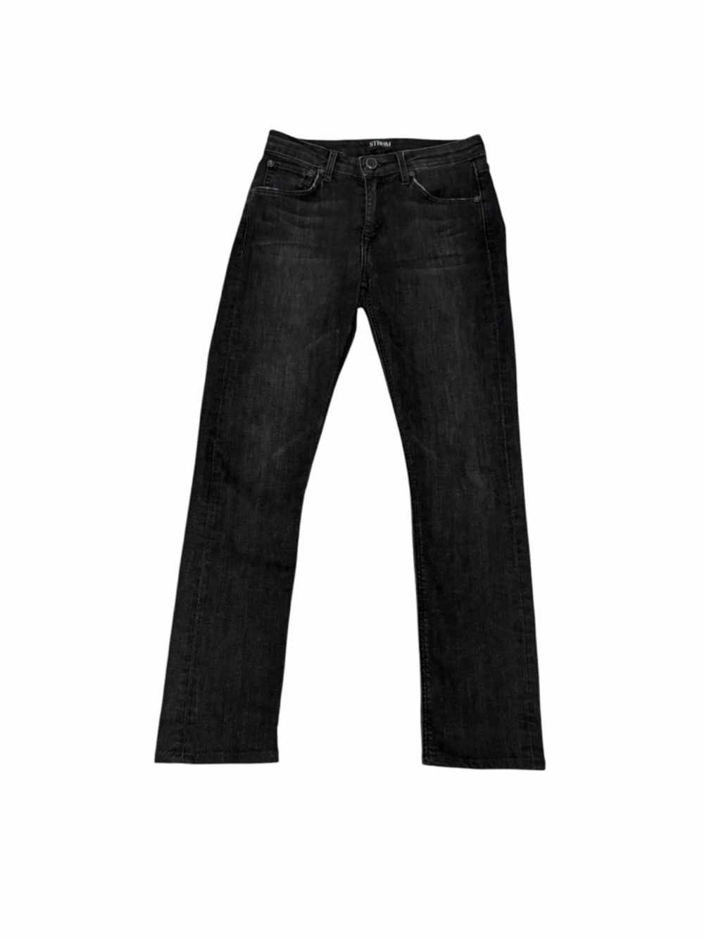 Strom Washed Black High Waist Skinny Jeans Sz 26 - length altered, see pics!